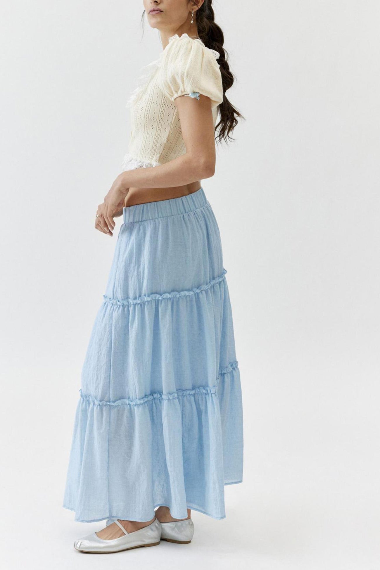 Women's Bohemian Maxi Skirt Elastic Waist
