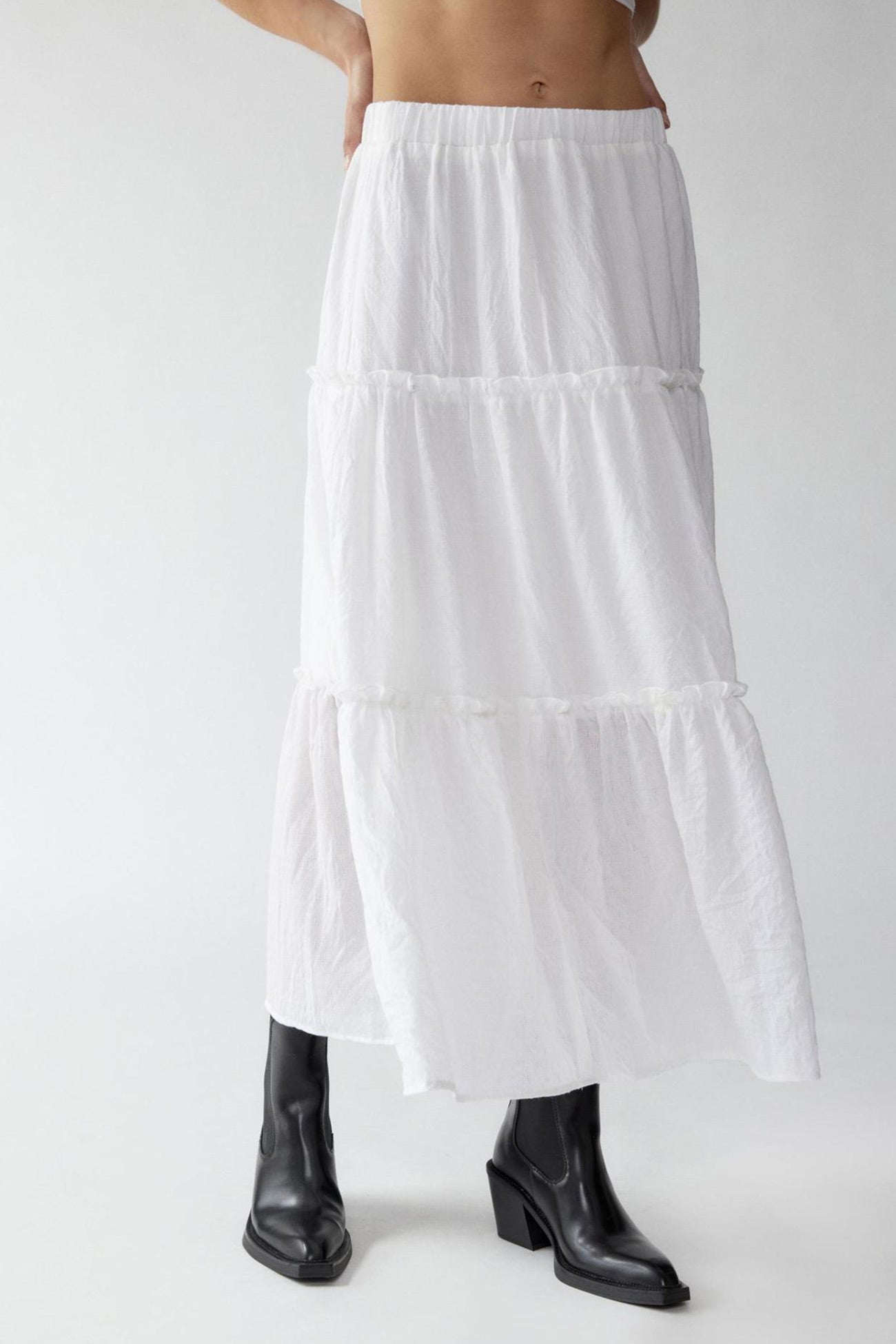 Women's Bohemian Maxi Skirt Elastic Waist