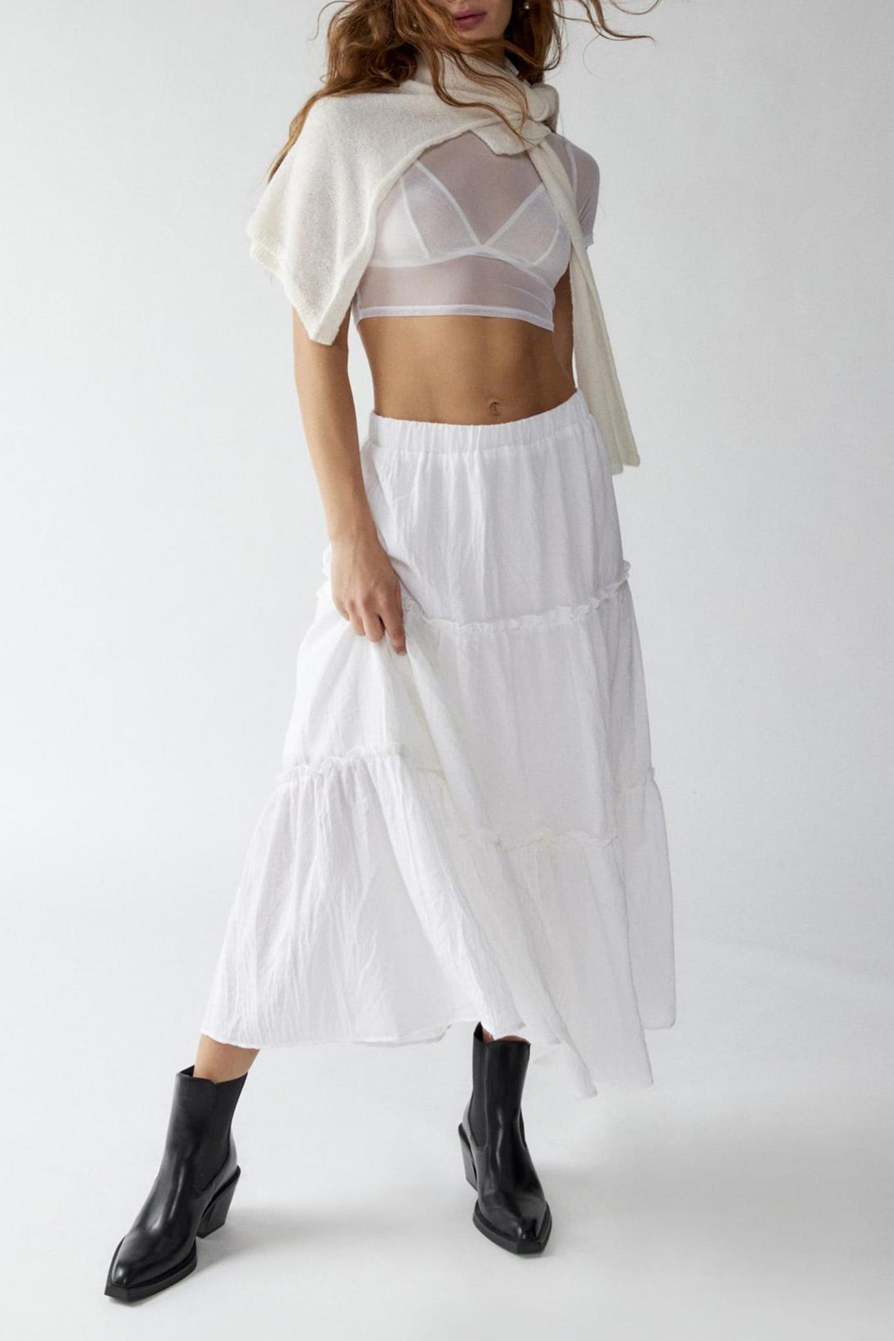 Women's Bohemian Maxi Skirt Elastic Waist