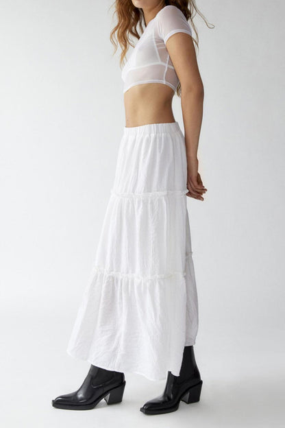 Women's Bohemian Maxi Skirt Elastic Waist