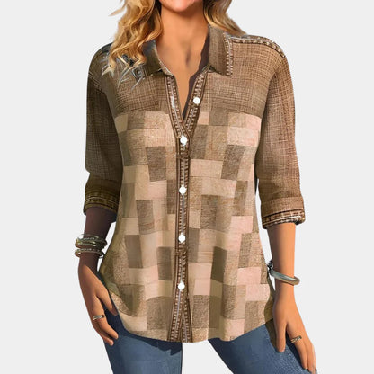 Women's Check Blouse Casual