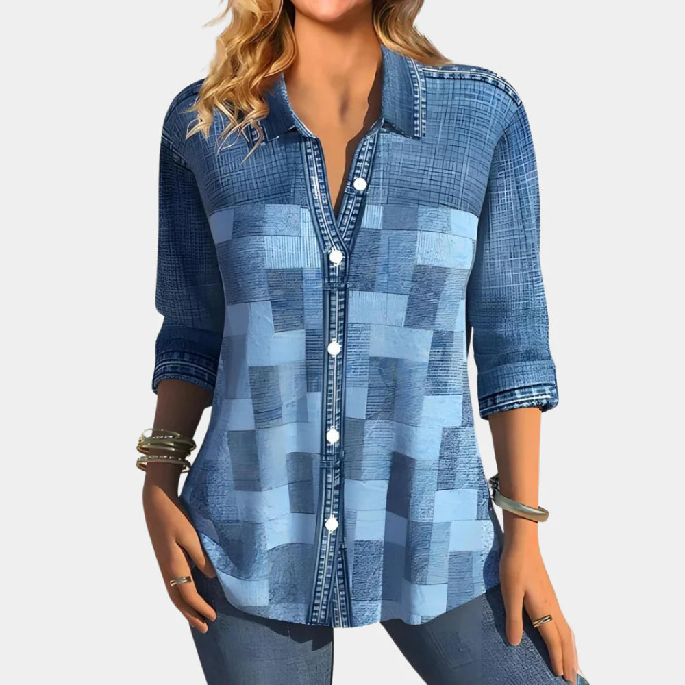 Women's Check Blouse Casual