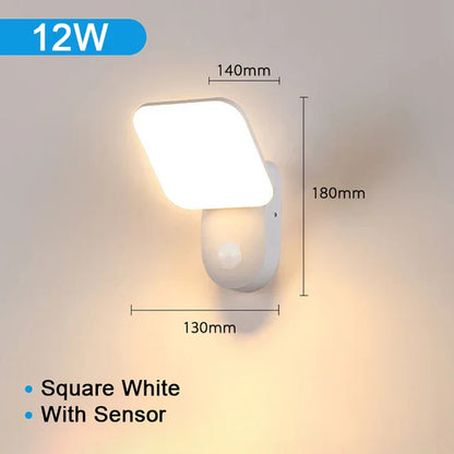Outdoor Wall Light 12W Waterproof Motion Sensor