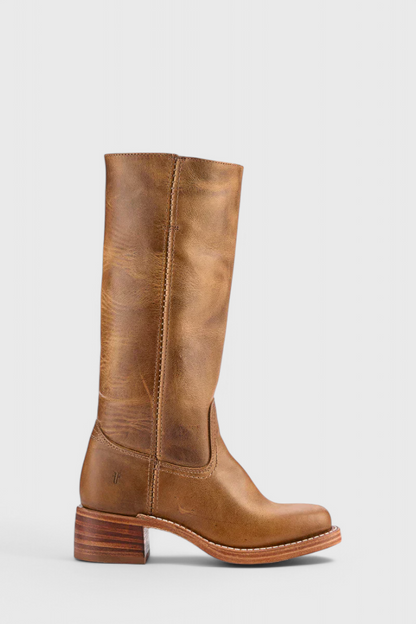 Women's Leather Knee High Boots With Heels