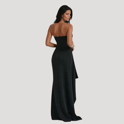 Elegant Strapless Evening Maxi Dress for Women