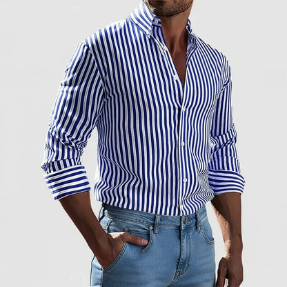 Men's Striped Button Up Shirt
