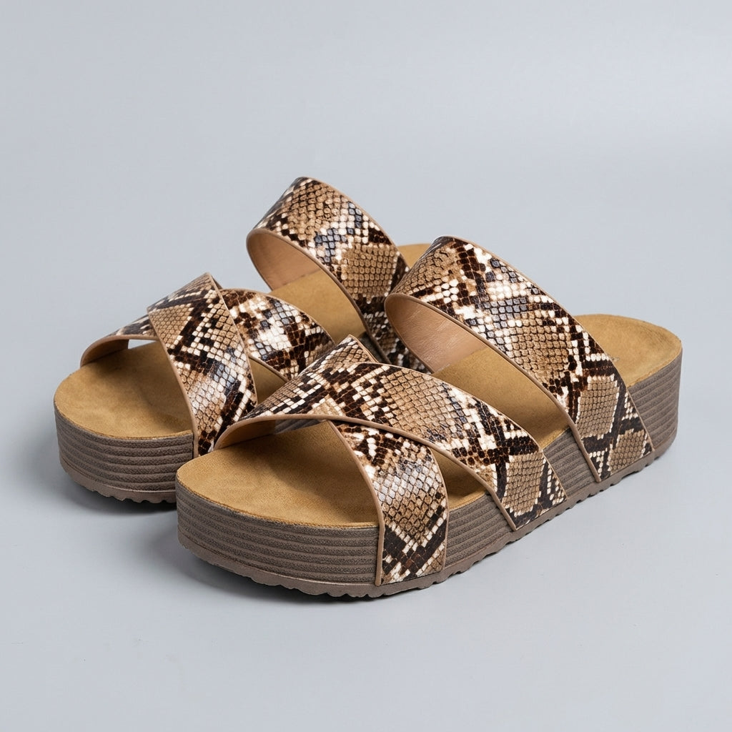 Women's Braided Platform Sandals Wedge Heel