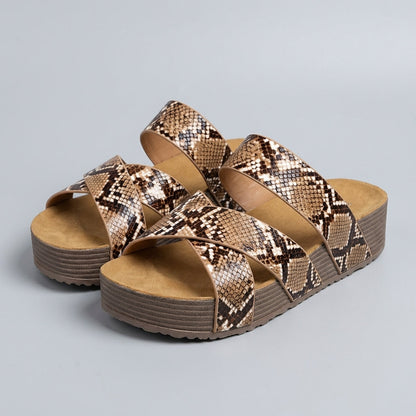 Women's Braided Platform Sandals Wedge Heel