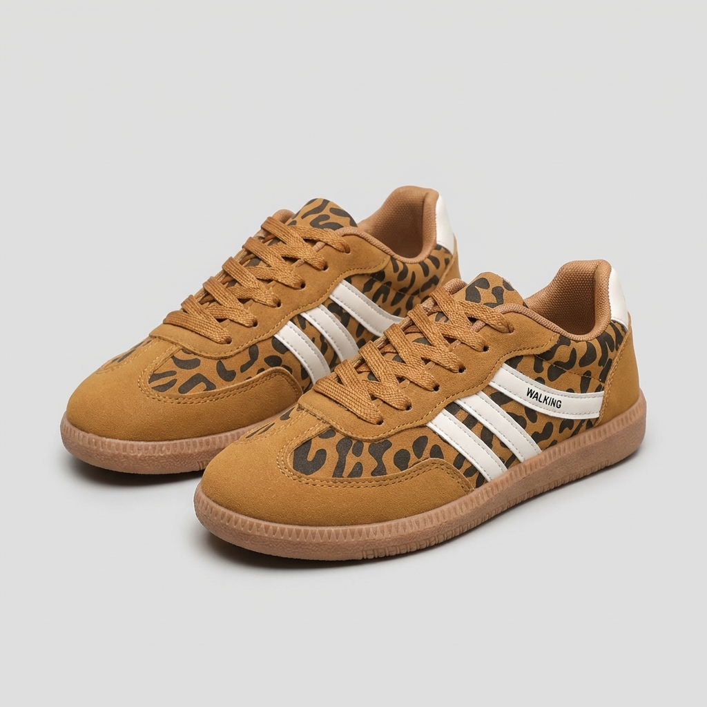 Men's Low- Lace-Up Sneakers Striped Detail