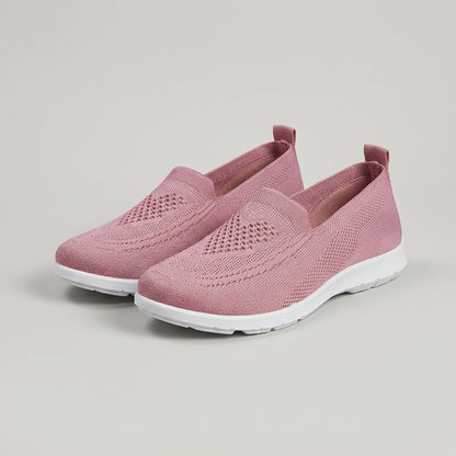 Slip-On Knit Mesh Walking Shoes Cushioned Comfort Fit