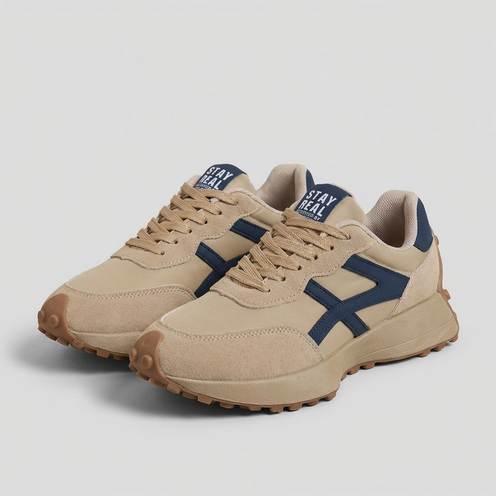 Lace Up Chunky Sole Sneakers Bold Graphic Detail