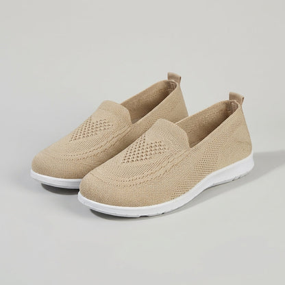 Slip-On Knit Mesh Walking Shoes Cushioned Comfort Fit