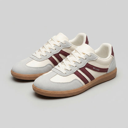 Men's Low- Lace-Up Sneakers Striped Detail