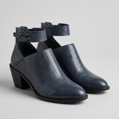 Women's Fitted Ankle Boots Block Heel Braided Strap
