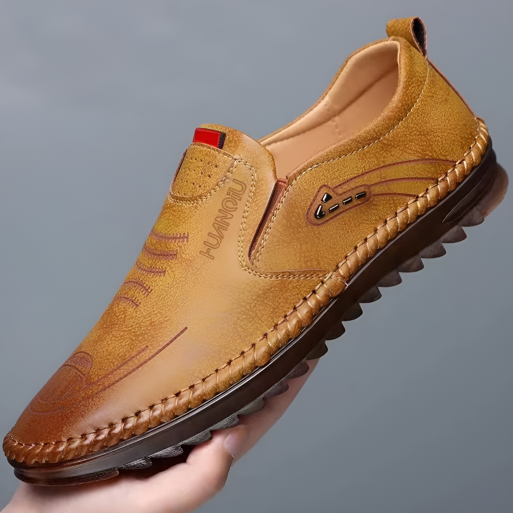 Men's Leather Loafers Sophisticated Brown - VibreMode