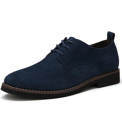 Men's Suede Oxford Shoes Lace-Up Brown