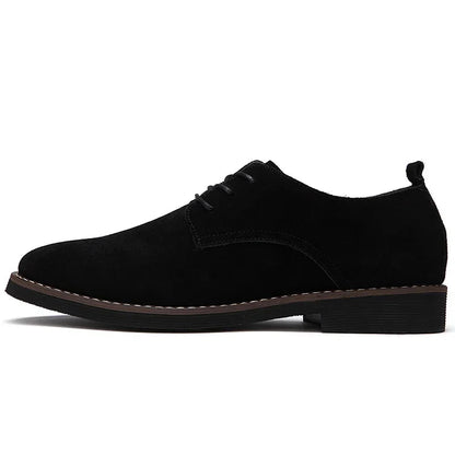Men's Suede Oxford Shoes Lace-Up Brown