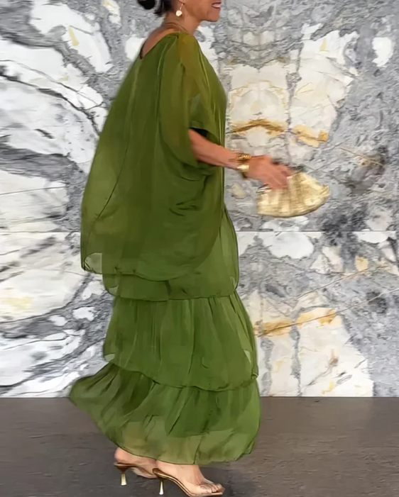 Women's Tiered Maxi Dress Skirt