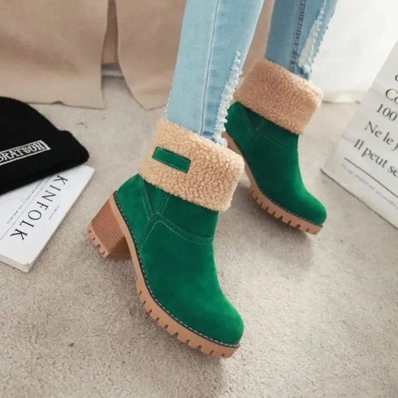 Women's Suede Ankle Boots Comfortable Winter - VibreMode