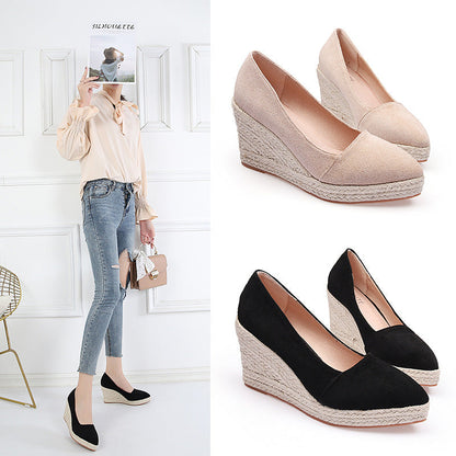 Suede Espadrille Wedge Shoes for Women – Chic & Versatile