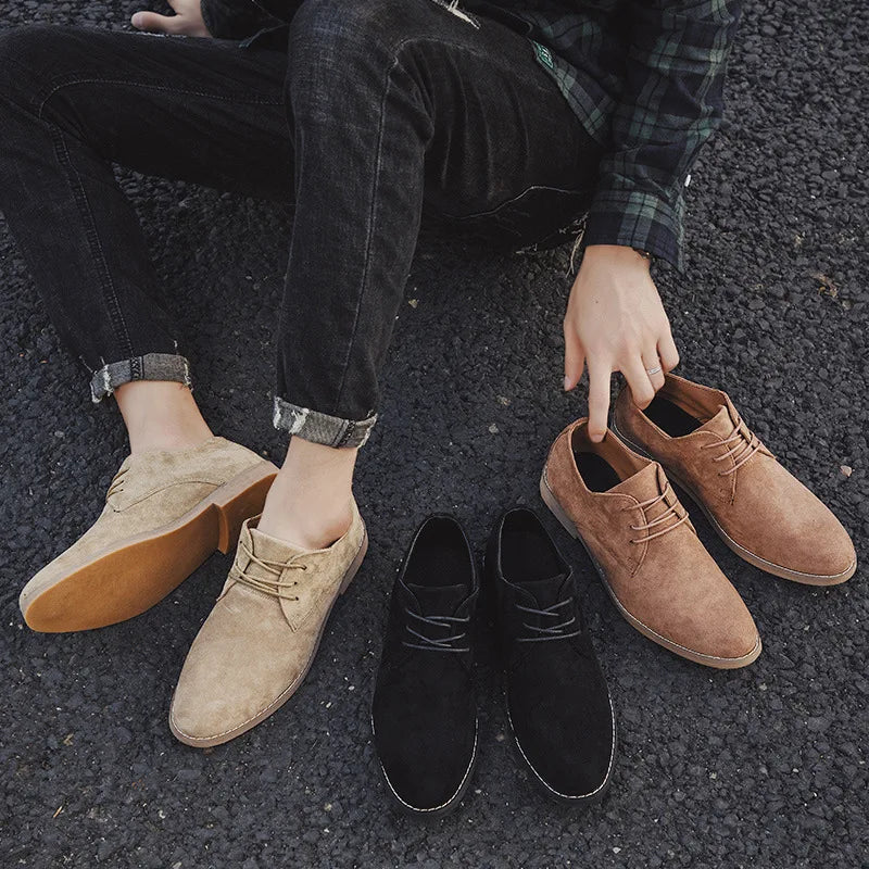 Men's Suede Oxford Shoes - VibreMode