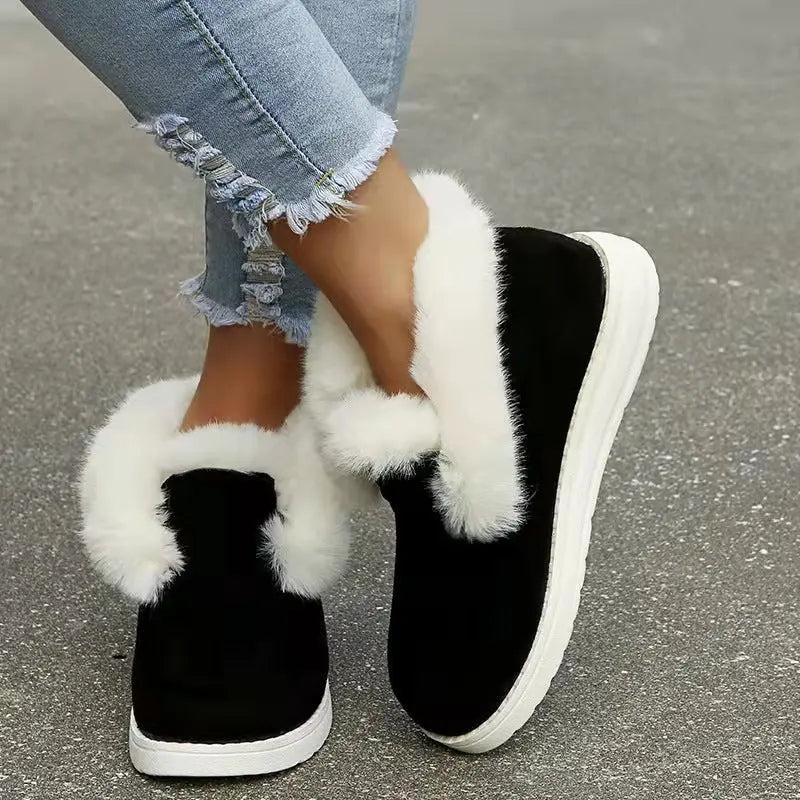 Women's Suede Winter Boots Cozy Brown - VibreMode