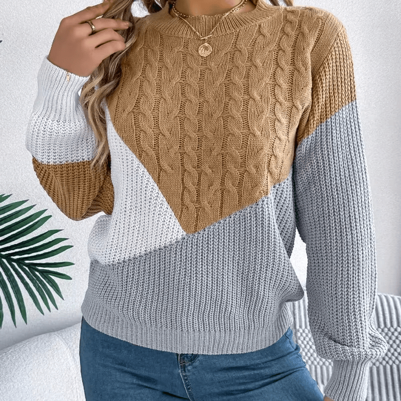 Women's Color Block Knit Sweater