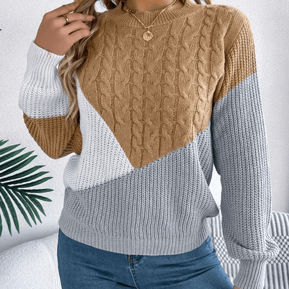 Women's Color Block Knit Sweater