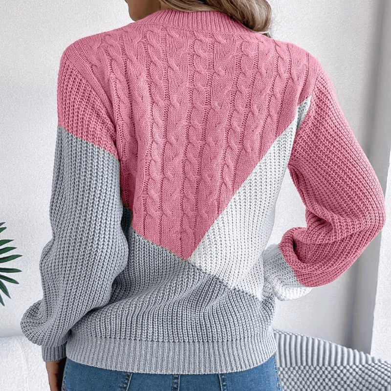 Women's Color Block Knit Sweater