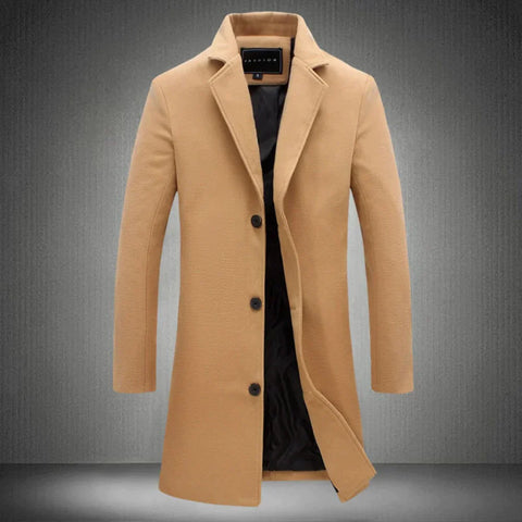 Stylish Men's Spring Long Trench Coat