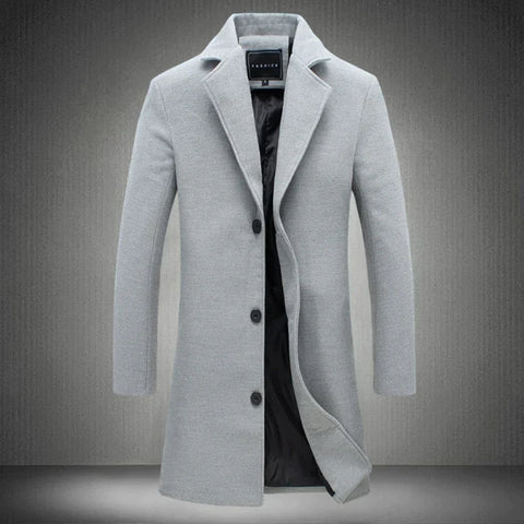 Stylish Men's Spring Long Trench Coat