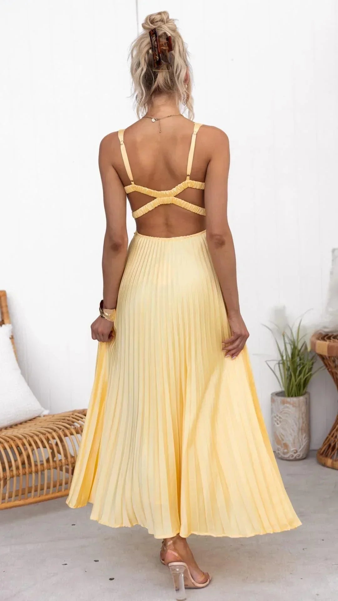 Floral V Neck Long Maxi Dress for Women