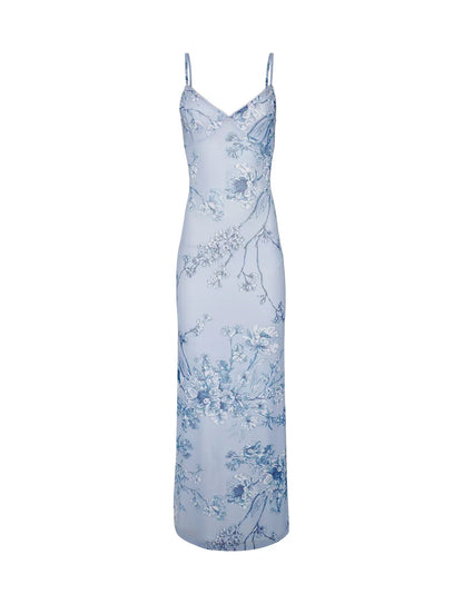 Women's Floral Lace Maxi Dress