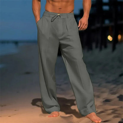 Men's Linen Summer Trousers - VibreMode