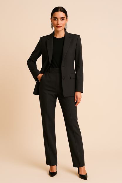 Classic Women's Suit Jacket and Trousers Set