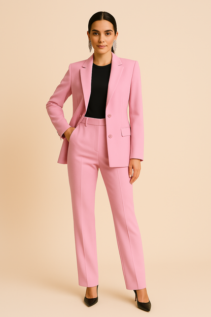 Classic Women's Suit Jacket and Trousers Set