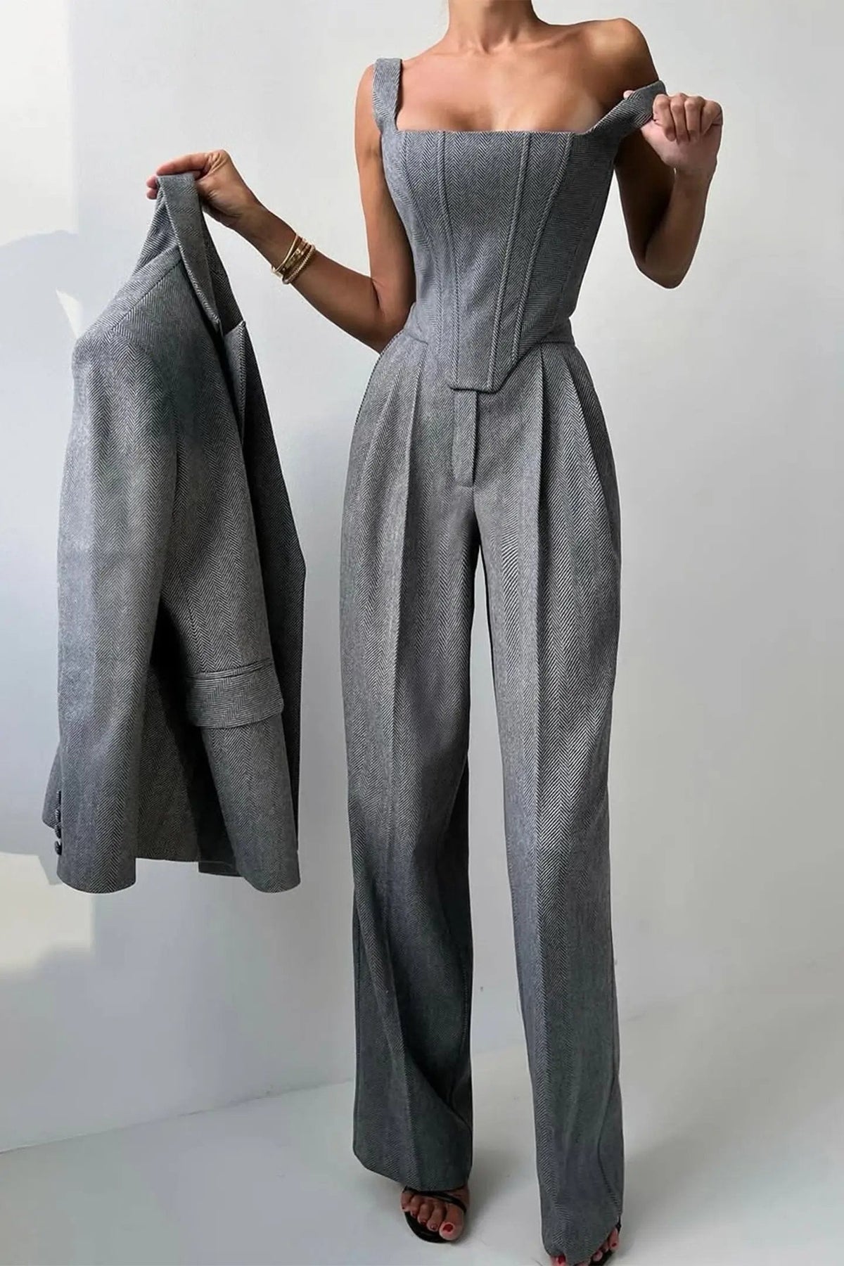 Tailored Three-Piece Suit for Women – Elegant & Sophisticated Pant Suit Set-Caliboot