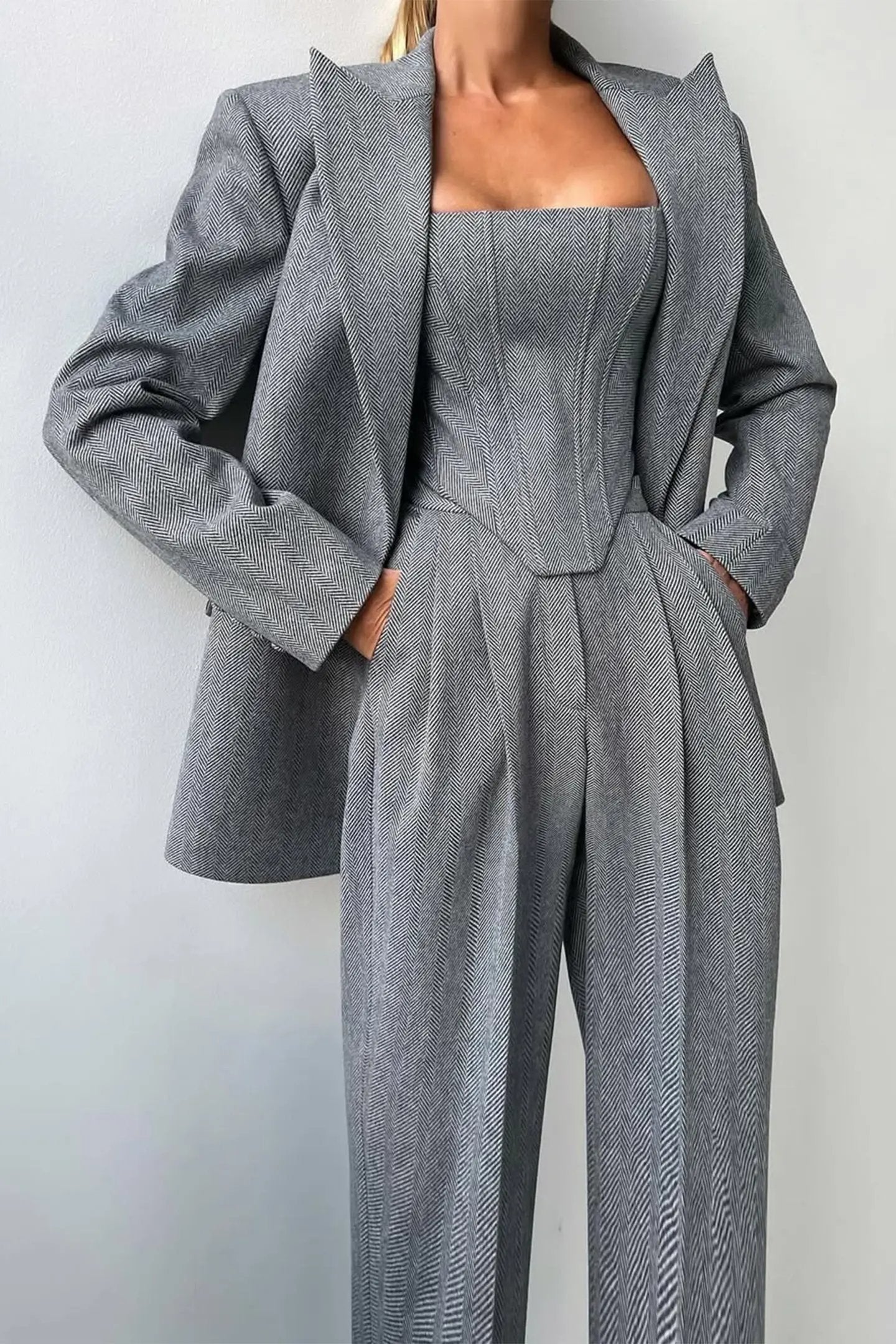Women's Three-Piece Pant Suit Set - VibreMode