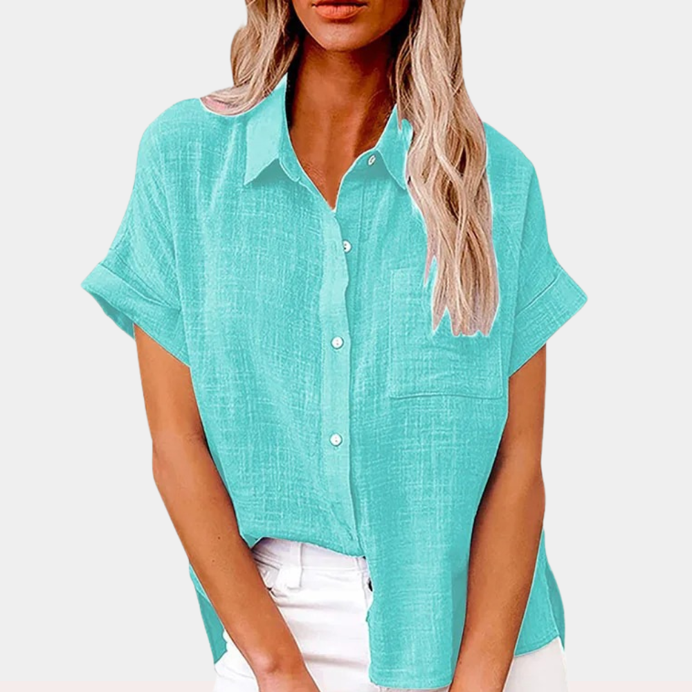 Pretty Floral Short Sleeve Blouse