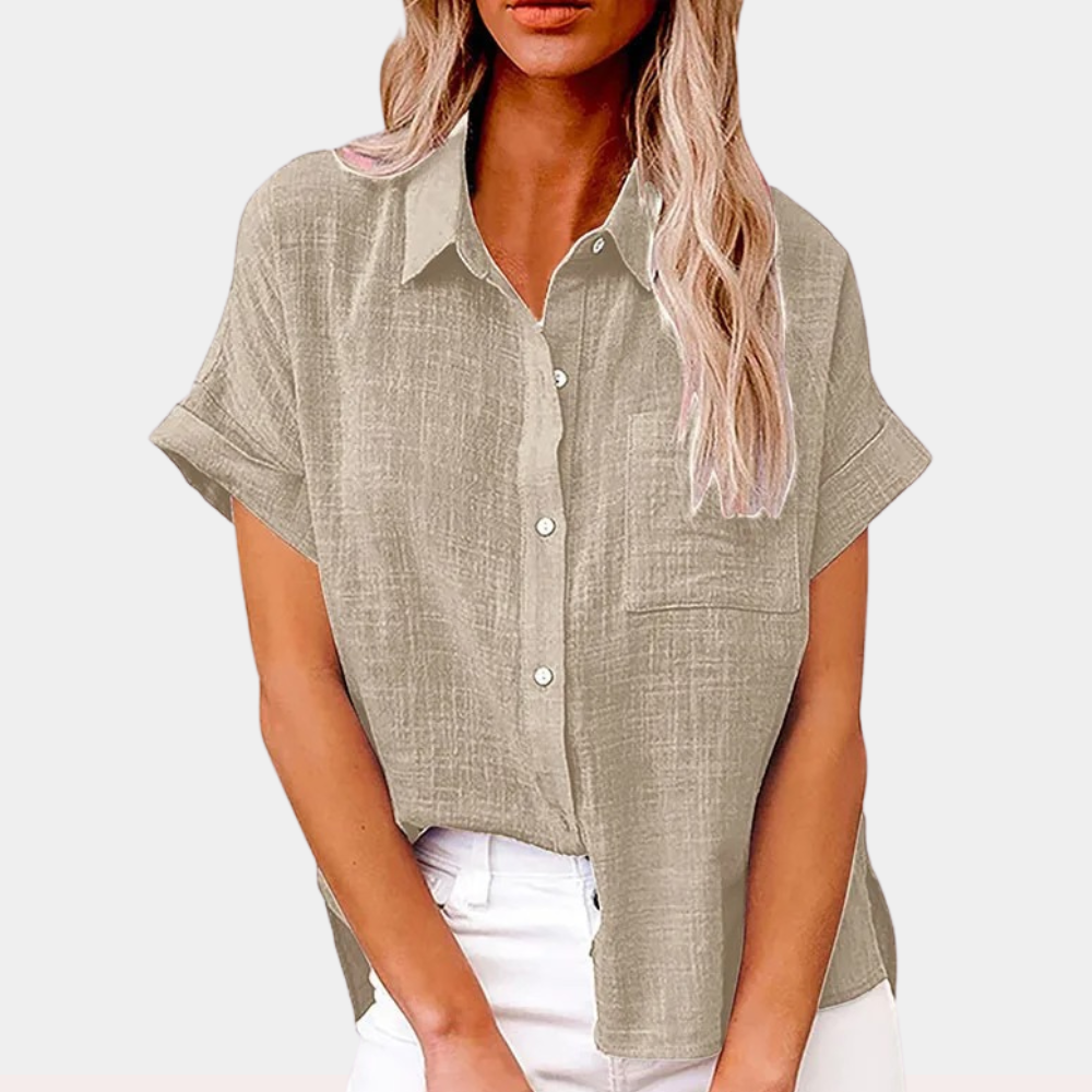 Pretty Floral Short Sleeve Blouse