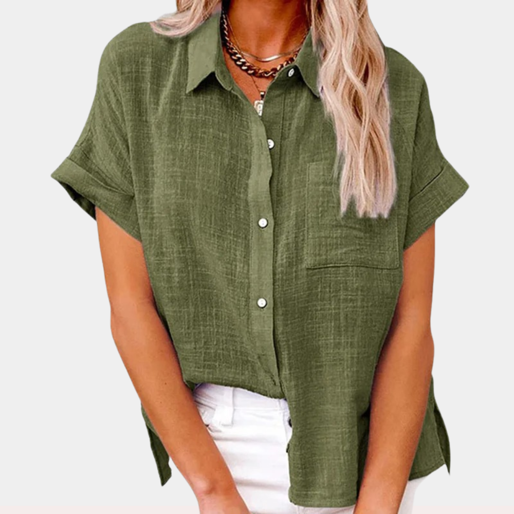 Pretty Floral Short Sleeve Blouse