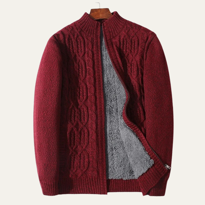 Men's Wool Fleece Zip Cardigan
