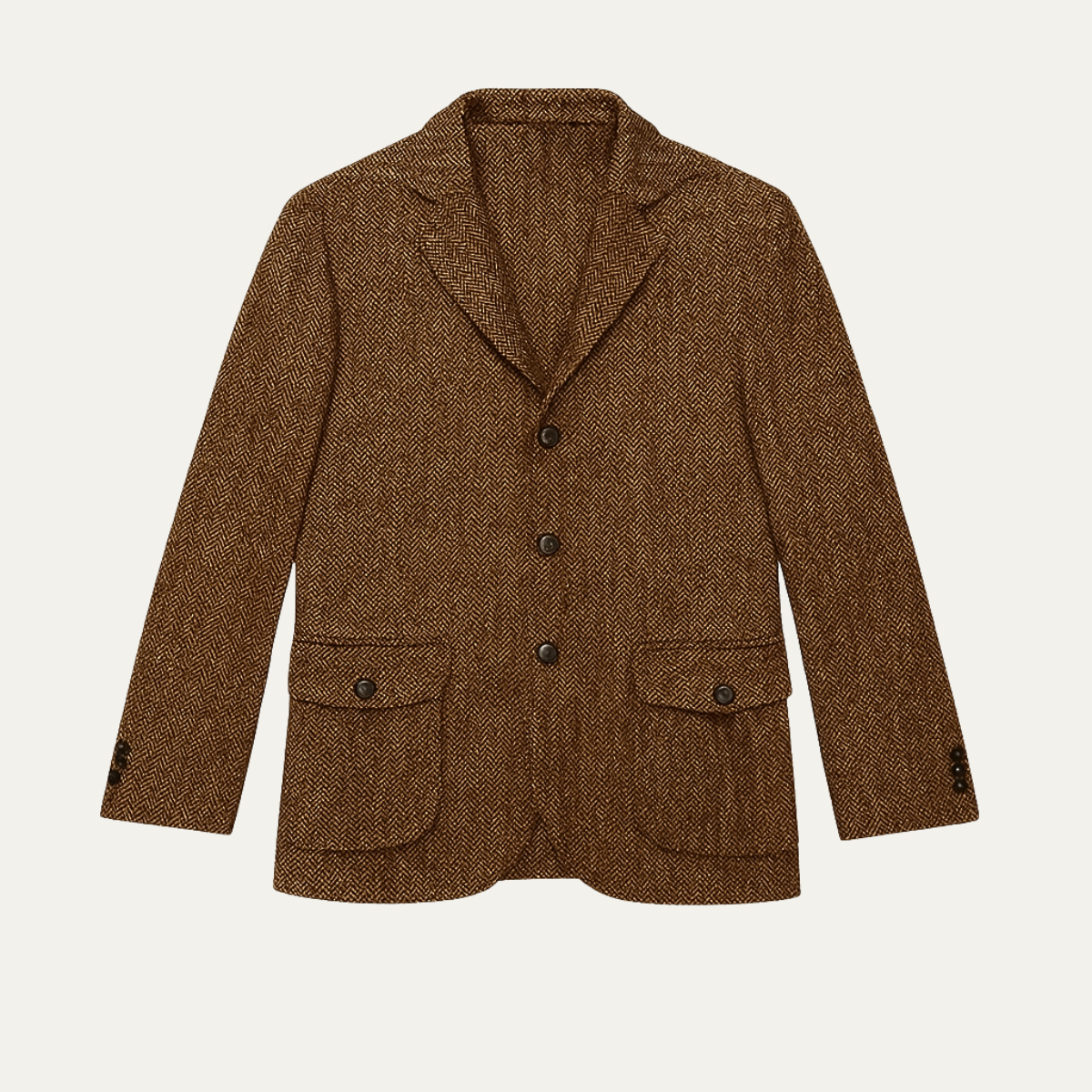 Dolomiti Men's Tweed Blazer Dark Brown - VibreMode