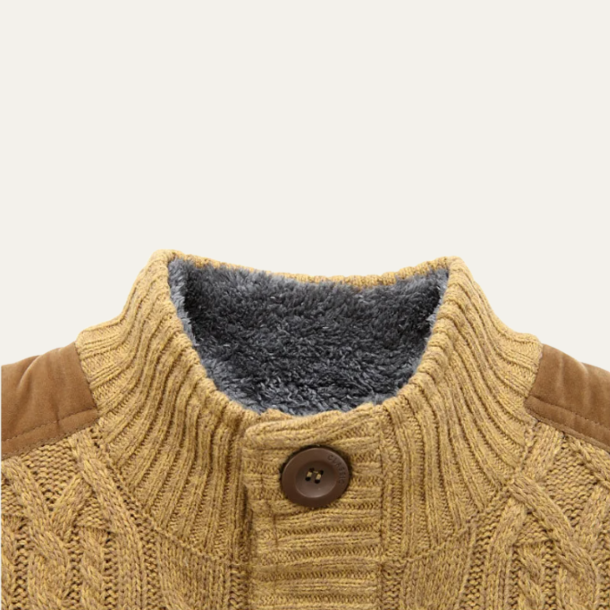 Maplewood Men's Wool Cardigan Fleece Lined Winter