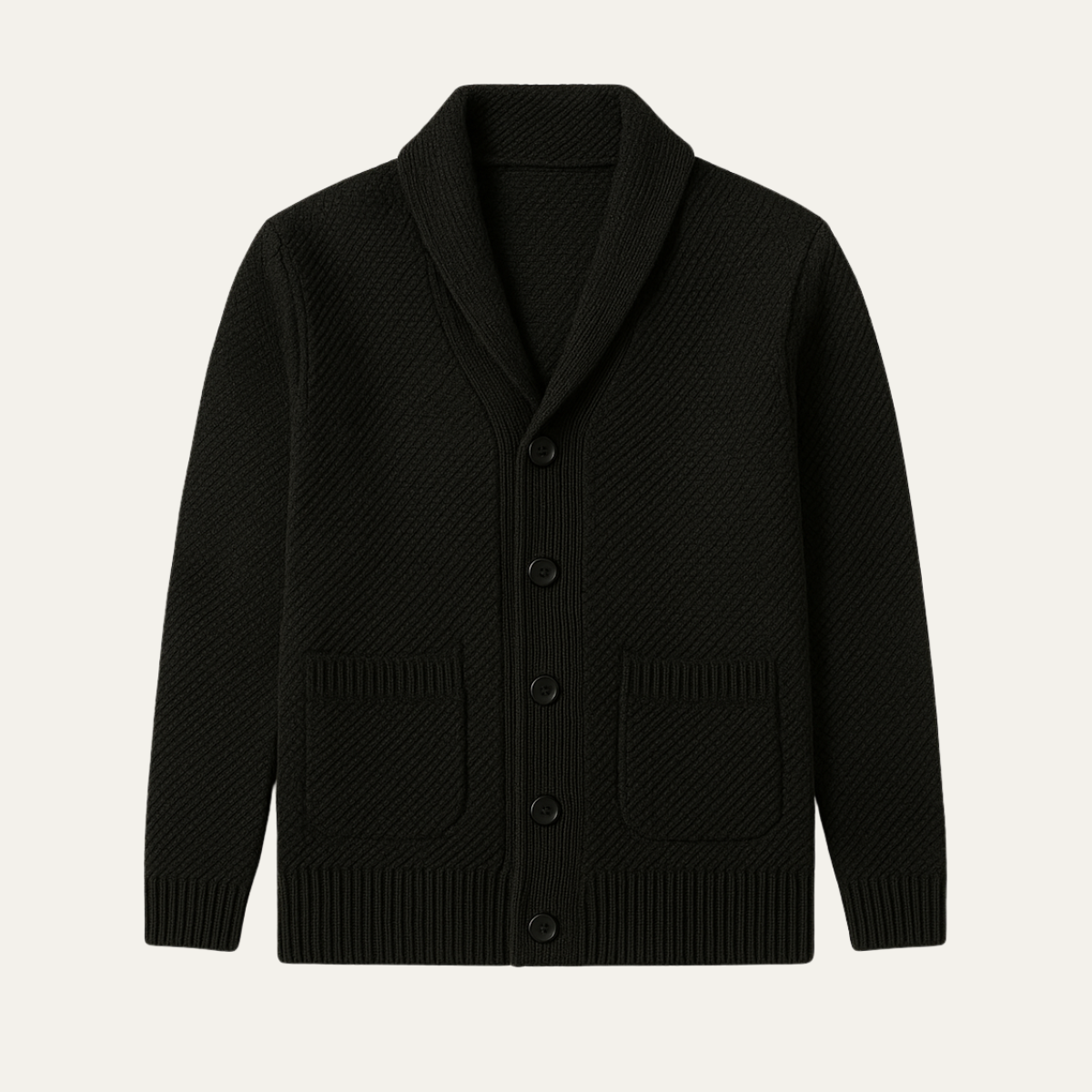 Men's Shawl Collar Cardigan Button Up - VibreMode