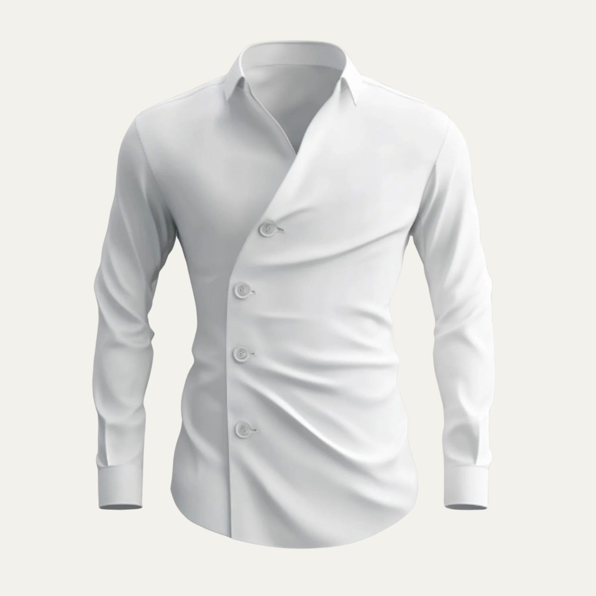 Men's Asymmetrical Button Dress Shirt - VibreMode