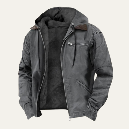 Men's Winter Fleece Lined Hooded Jacket