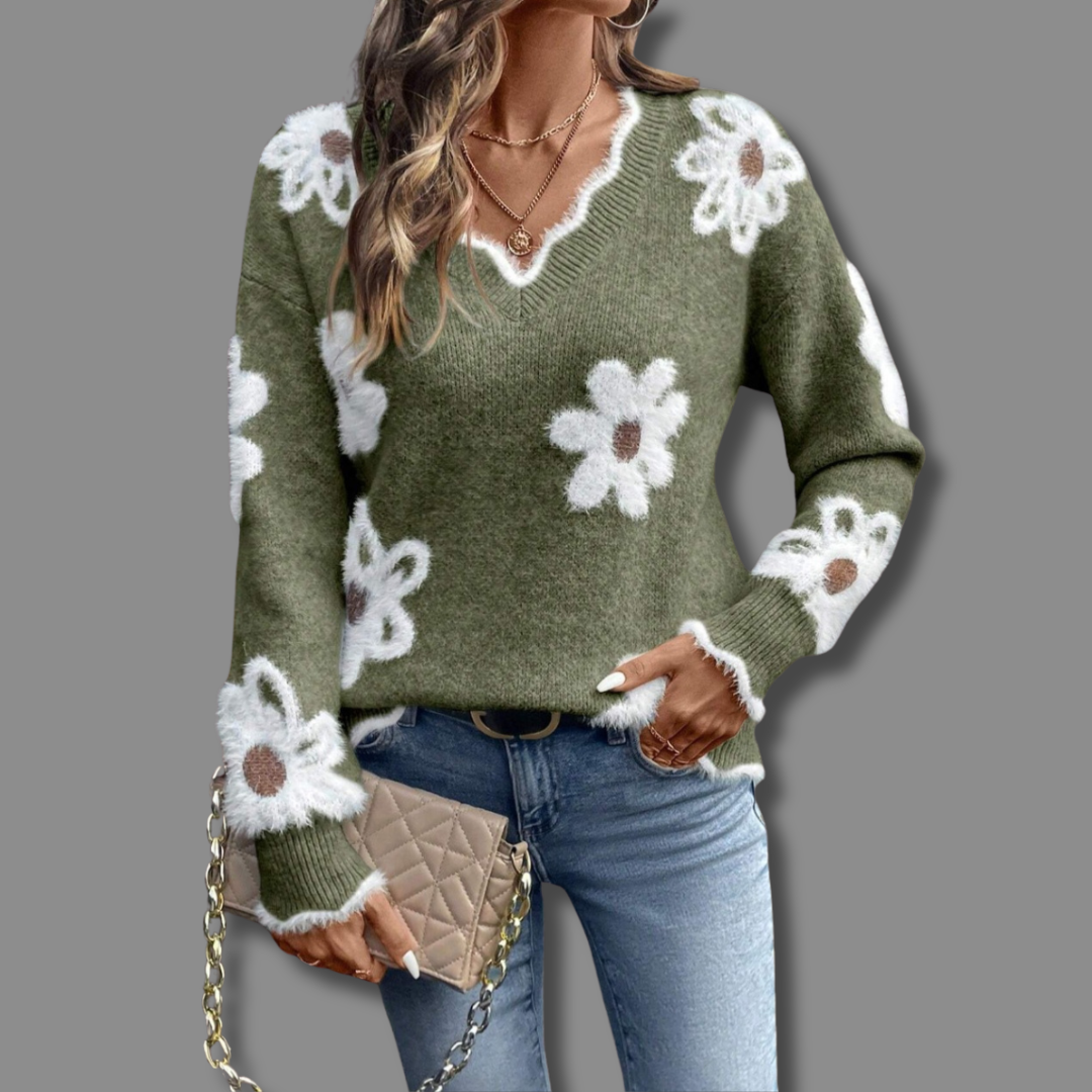 Beautiful Blossom Crew Neck Sweater