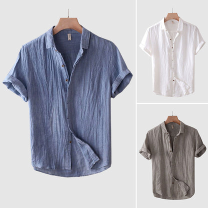 Men's Short Sleeve Button Down Shirt Solid