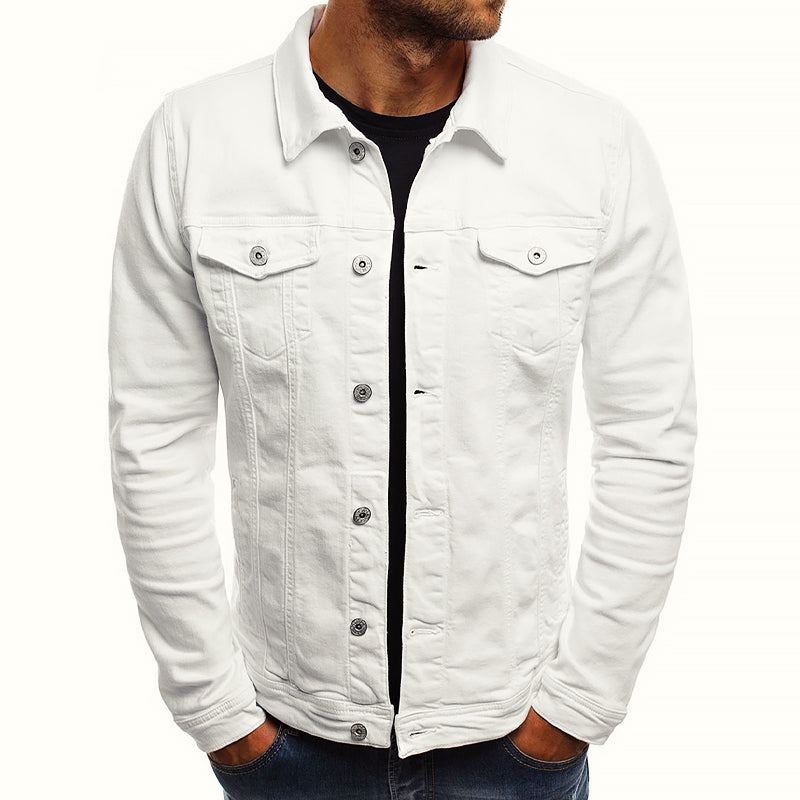 Theodore Willow Classic Slim Fit Denim Jacket: Versatile Cotton Blend for Men